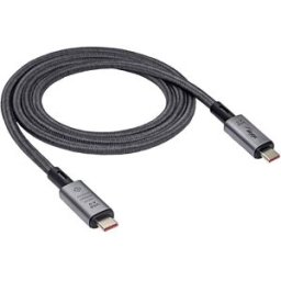 Akyga Câble USB USB4™ USB-C® mâle, USB-C® mâle 1.00 m gris très flexible AK-USB-45