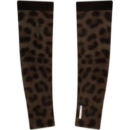 Soar - Manchettes de trail/running - Race Sleeves Dark Leopard - Taille 36-40 - Marron