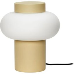 HÜBSCH - Lampe de table Camp - Beige - Fer laqué