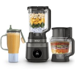 Robot multifonction 3-en-1 Ninja CrushBOSS - Blender, robot culinaire & blender-gourde - Onyx Onyx LB401EUBK par SharkNinja