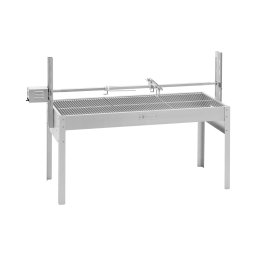 Barbecue tourne broche - motorisé - 40 kg - Longueur de la broche : 127 cm - Inox