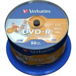 Verbatim Dvd-r Imprimable De 4.7 Go à 16x 50 Unités One Size unisex