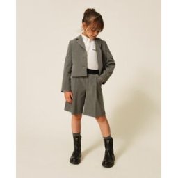 Twinset Bermuda en flanelle avec plis