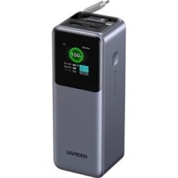 Batterie externe Ugreen Nexode + USB-C rétractable - 20000mAh (Gris)