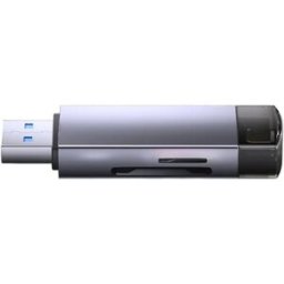 INF Lecteur de carte USB + Type-C 3.0 5Gbps, alliage d'aluminium gris profond, double interface USB et Type-C OTG