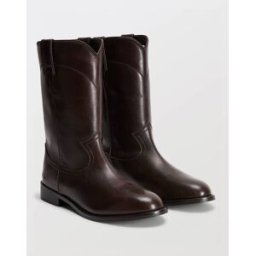 MONOPRIX PREMIUM Bottes plates en cuir 37