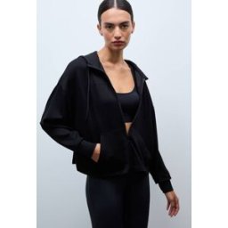 SPORT Sweat à capuche zippé fluide en viscose et polyamide XL