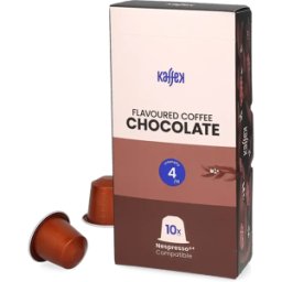 KaffeK Chocolat - 10 Capsules de café pour Nespresso® - Espresso Lungo - Café Chocolat - Compatible Nespresso®