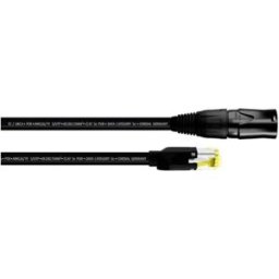 Cordial 15548 RJ45 Câble réseau, câble patch CAT 5e S/UTP 2.00 m noir gaine PUR 1 pc(s)