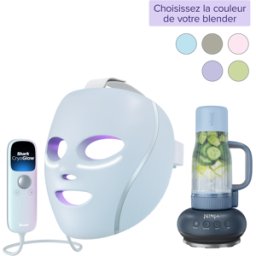 Pack Masque LED Shark CryoGlow bleu + Blender Gourde Ninja BlendBOSS (couleur au choix) Bleu FW312EU par SharkNinja