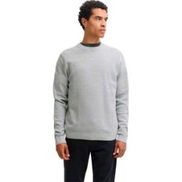 Jack & Jones Pull Bluriley Knit Light Grey Melange XS Homme