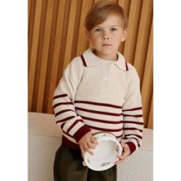 Petit Béguin Pull enfant en tricot Pistache