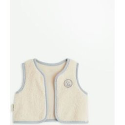 Petit Béguin Veste sans manches bébé en sherpa Voix Lactée