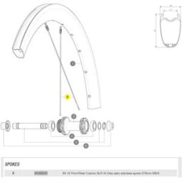 Mavic Rayons Kit 12 Front/rear Cosmic Slr 45 Disc