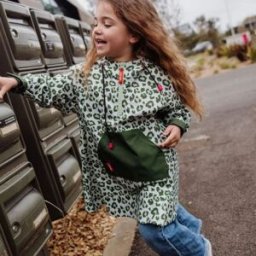 Hello Hossy Poncho de pluie Green Léopard (2-3 ans)