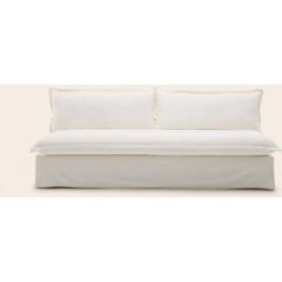 MADURA Banquette Salvina Barbate blanc - ECRU 210x95xH80 cm
