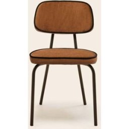 MADURA Chaise Ysabeau Dalila fauve et noir - MARRON 44x51xH79 cm