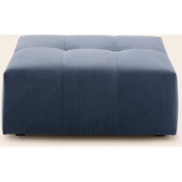MADURA Pouf Modulable Uberto Opal bleu de gris - BLEU 90x70 cm