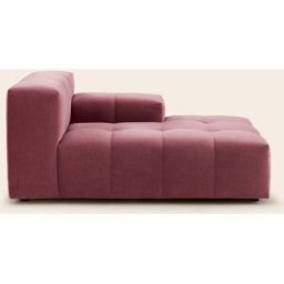 MADURA Méridienne Modulable D Uberto Opal aubergine douce - VIOLET 90x150xH66 cm