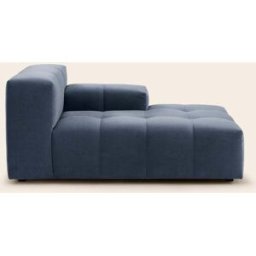 MADURA Méridienne Modulable D Uberto Opal bleu de gris - BLEU 90x150xH66 cm
