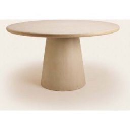 MADURA table à manger Eliz Beige poudré - BEIGE Ø140xH77 cm