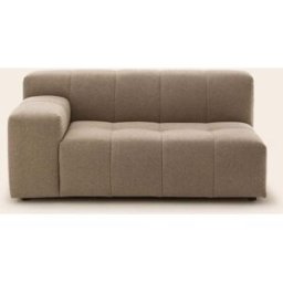 MADURA Canapé Modulable Accoudoir G Uberto Glory taupe - MARRON 150x90xH66 cm