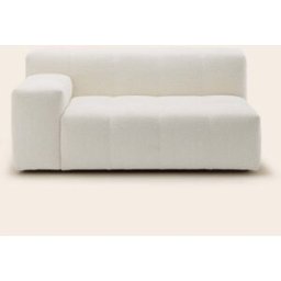 MADURA Canapé Modulable Accoudoir G Uberto Sym écru bouclé - ECRU 150x90xH66 cm