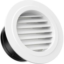 INF Grille à lamelles inclinées 150mm - ABS blanc, volet détachable réglable, diffuseur lavable à installation rapide