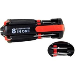 INF Tournevis multifonction 8-en-1 - Embouts en acier de précision et poignée confortable pour électronique, lunettes et