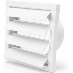 INF Grille à persiennes 100MM – Grille en acier inoxydable auto-fermante pour sorties CVC, sèche-linge et balcon, blanc