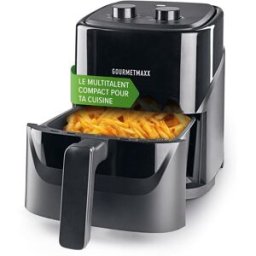 GOURMETMAXX Friteuse À Air Chaud - 3,2 L - 1300 W - Noir - Mécanique Avec Minuterie Et Régulateur De Température - Friteuse À
