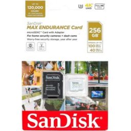 SanDisk Carte Mémoire Max Endurance 256gb Micro Sdxc Multicolor One Size unisex