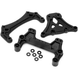 Hpi Racing Kit De Renfort De Châssis Upper Black One Size unisex