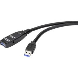 Renkforce Câble USB USB 3.2 Gen1 USB-A mâle, USB-A femelle 10.00 m noir RF-4598346