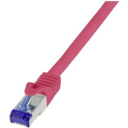 LogiLink C6A104S RJ45 Câble USB CAT 6a S/FTP 15.00 m rouge 1 pc(s)