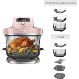Pack sur mesure Air Fryer en verre Crispi Pro 7-en-1, Rose Quartz AS101EURS par SharkNinja