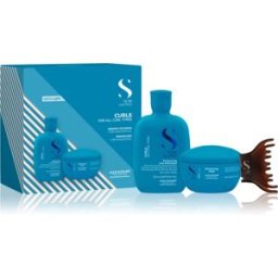 Alfaparf Milano Semi Di Lino Curls Duo Kit Coffret cadeau pour tous les types de cheveux bouclés 3 pcs