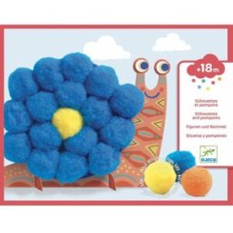 DJECO Fluffy Animals création d’animaux en pompons 18m+ 1 pcs