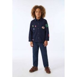 MONOPRIX Pantalon droit élastiqué uni en coton 8 ans