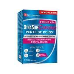 Forté Pharma Xtraslim Chrono - Femme 45 Ans et + - Perte de Poids - 60 Gélules (Programme de 15 Jours) - Boîte 60 gélules