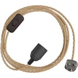 Creative Cables Douille Avec Cordon Snakebis Twisted E14 Jute 3 m