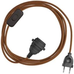 Creative Cables Abat-jour Snakebis E14-ensemble De Câbles Avec Douille De Lampe. Câble En Tissu Coloré Et Fiche à 2 Broches 1.8 M Cotton Deer One Size