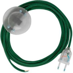 Creative Cables Câble De Lampadaire Rc63 3m Grey / Green / Transparent One Size
