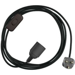 Creative Cables Douille Avec Cordon Snakebis E14 Black 1.8 m
