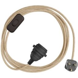 Creative Cables Douille Avec Cordon Snakebis Shade Ready E14 Jute 3 m