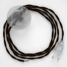 Creative Cables Câble De Lampadaire Tm13 3m Brown / Transparent One Size