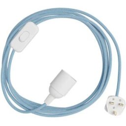 Creative Cables Douille Avec Cordon Snakebis Shade Ready E14 Blue / White 3 m