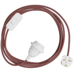 Creative Cables Douille Avec Cordon Snakebis Zig-zag Shade Ready E14 Grey / White 1.8 m