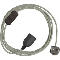 Creative Cables Douille Avec Cordon Snakebis Shade Ready E14 Anthracite 3 m