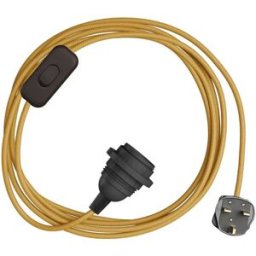 Creative Cables Douille Avec Cordon Snakebis Shade Ready E14 Mustard 1.8 m